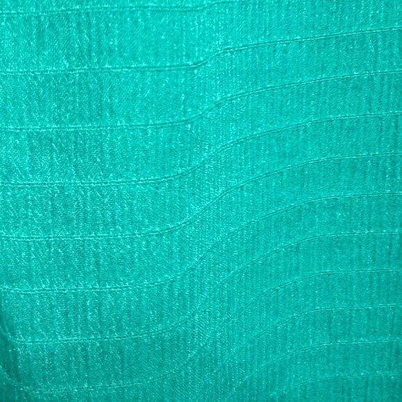 Turquoise Crepe Blouse - Picture 3 of 4
